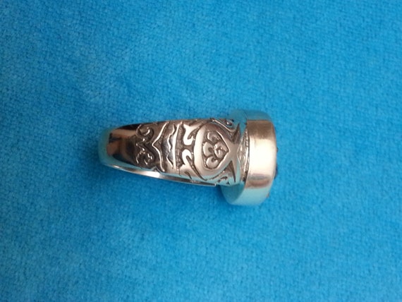 Antique Victorian button in sterling silver signet se… - Gem