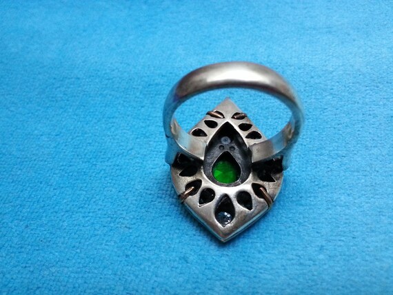 Impressive sterling silver statement cocktail rin… - image 10