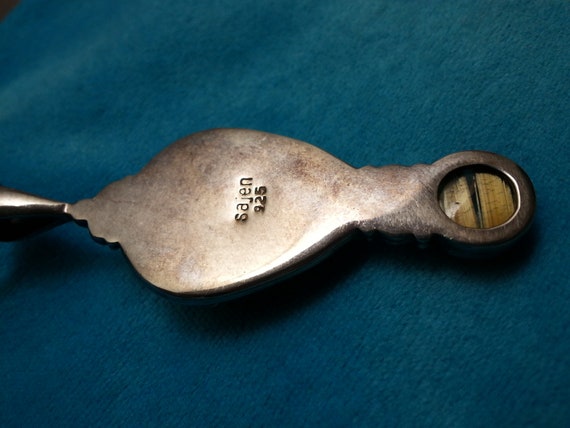 Elegant Sajen sterling silver pendant, hand-carve… - image 10