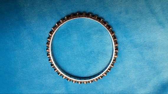 Elegant sterling stackable bangle bracelet, garne… - image 9