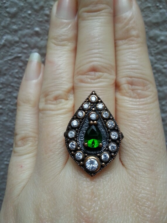 Impressive sterling silver statement cocktail rin… - image 4