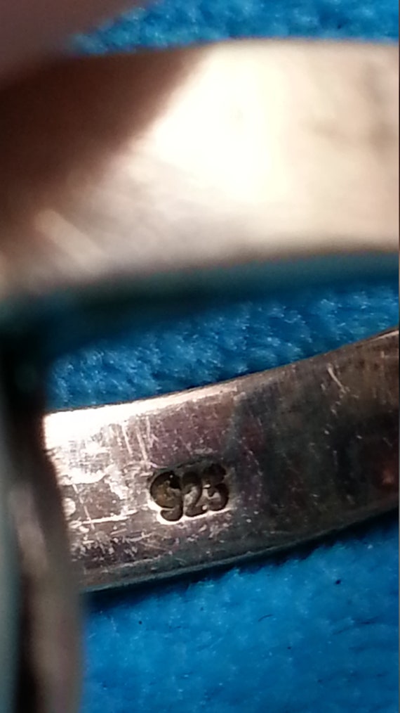 Sterling silver marcasite amethyst ring, statemen… - image 10