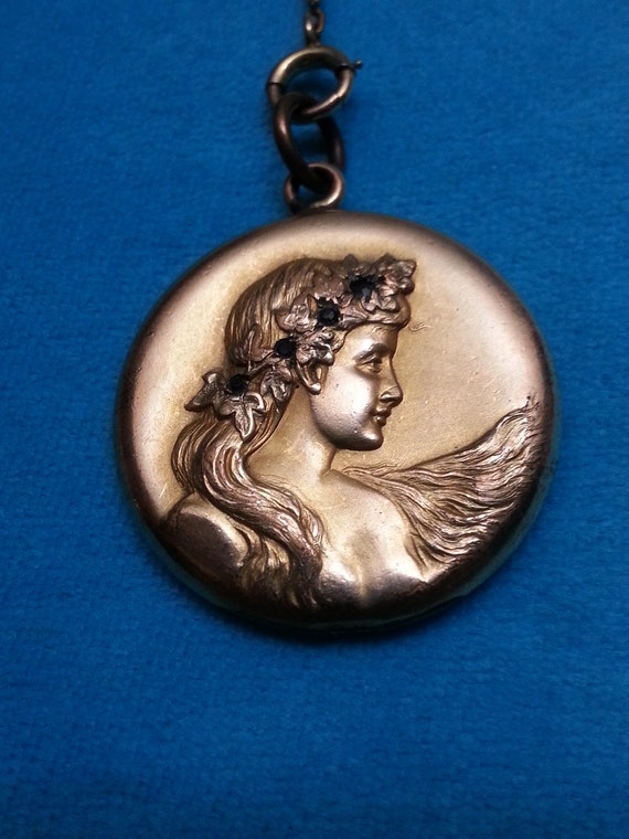 Superb antique Edwardian/Art Nouveau gold-filed? l