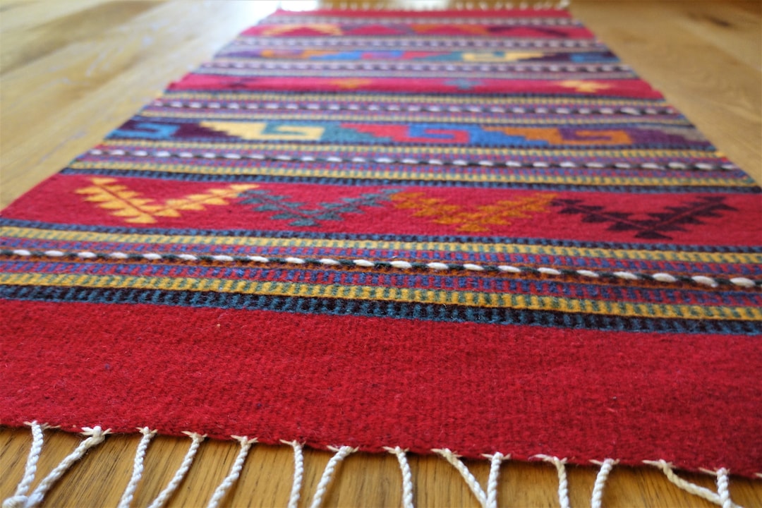 Handmade Rug 100x60 Cm Mexican Carpet Mexico 100 Sheep Wool Etsy