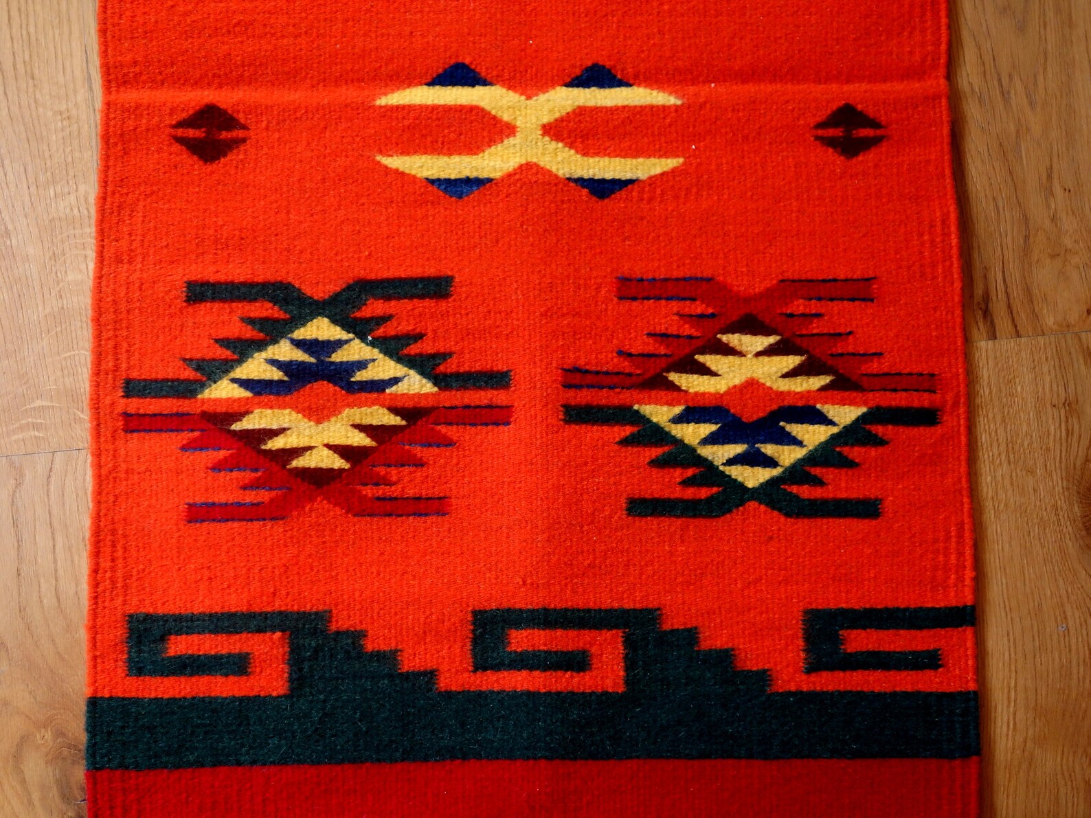 Handmade rug 100x60 cm Mexican carpet Mexico 100 sheep Etsy