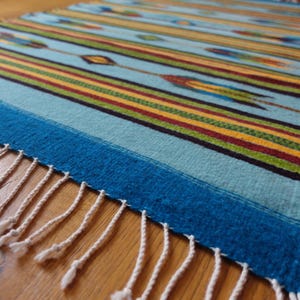 Handmade rug 150x80 cm mexican rug carpet Mexico 100 % sheep wool wall hanging