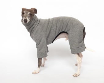 Trainingsanzug Hunde Pyjama - Medium Heathered Grey | Windhund, Whippet, Pitbull, Chihuahua +