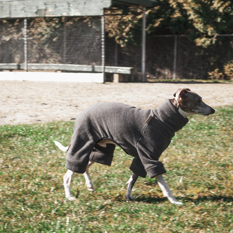 Schlafanzug Für Hunde Dunkel meliert grau Windhund Etsy