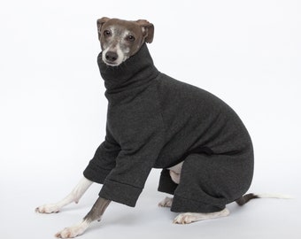 Survêtement Chien Pyjama - Gris Chiné Foncé | Lévrier, whippet, pitbull, chihuahua +