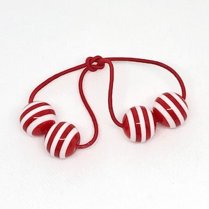 Hair Bobbles For Girls, Hair Ball For Girls, Red Hair Bobble Ties.
