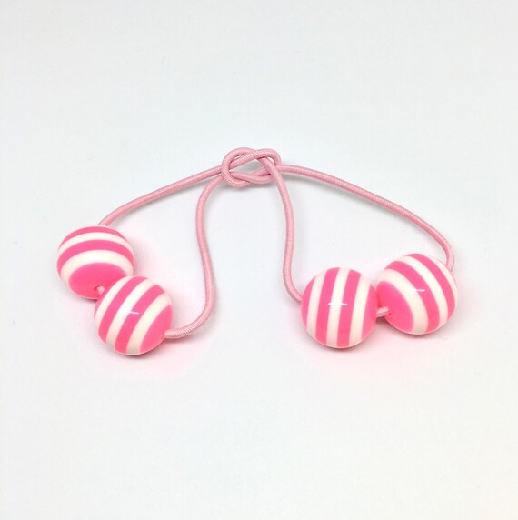 pink hair bobbles