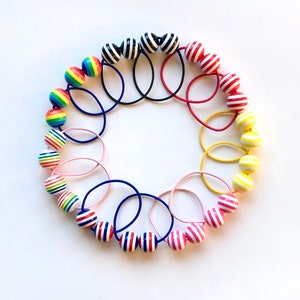 Girls Hair Bobbles, Bead Hair Accessories For Girls, Ball Hair Ties,