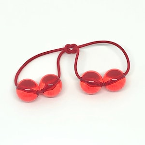 Girls Red Hair Bobbles, Ball Hair Ties, Bobble Ponytail Holders For Girls.