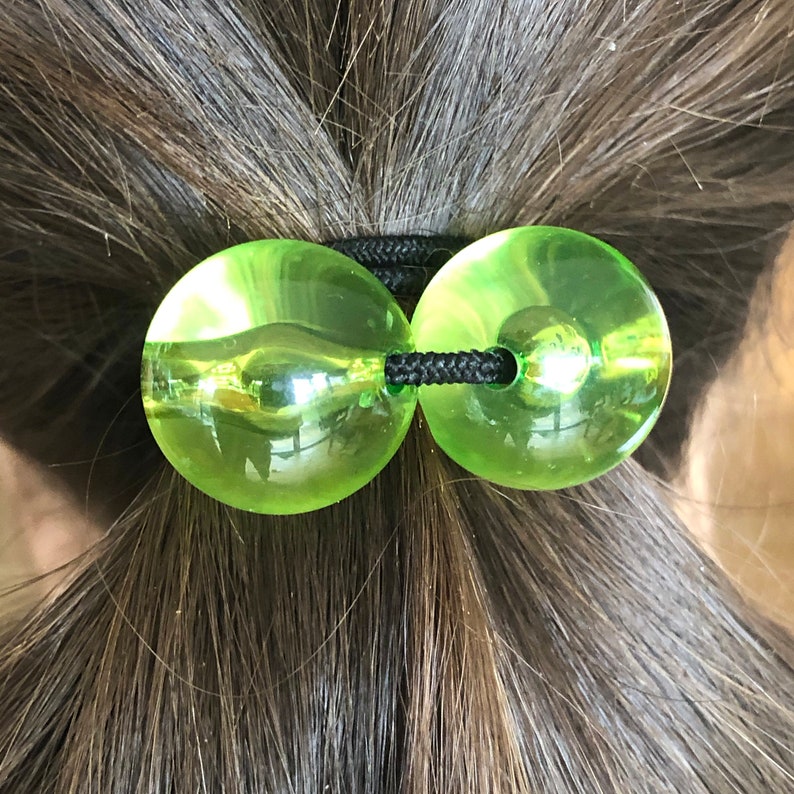 Green Hair Bobbles. Green Hair Ties With Bobbles. Green Hair Etsy