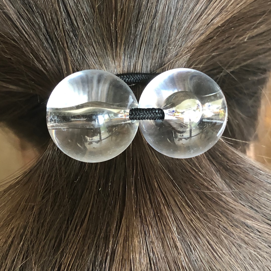 Bobble Hair Accessories, Retro Hair Bobbles for Girls, Clear Ball