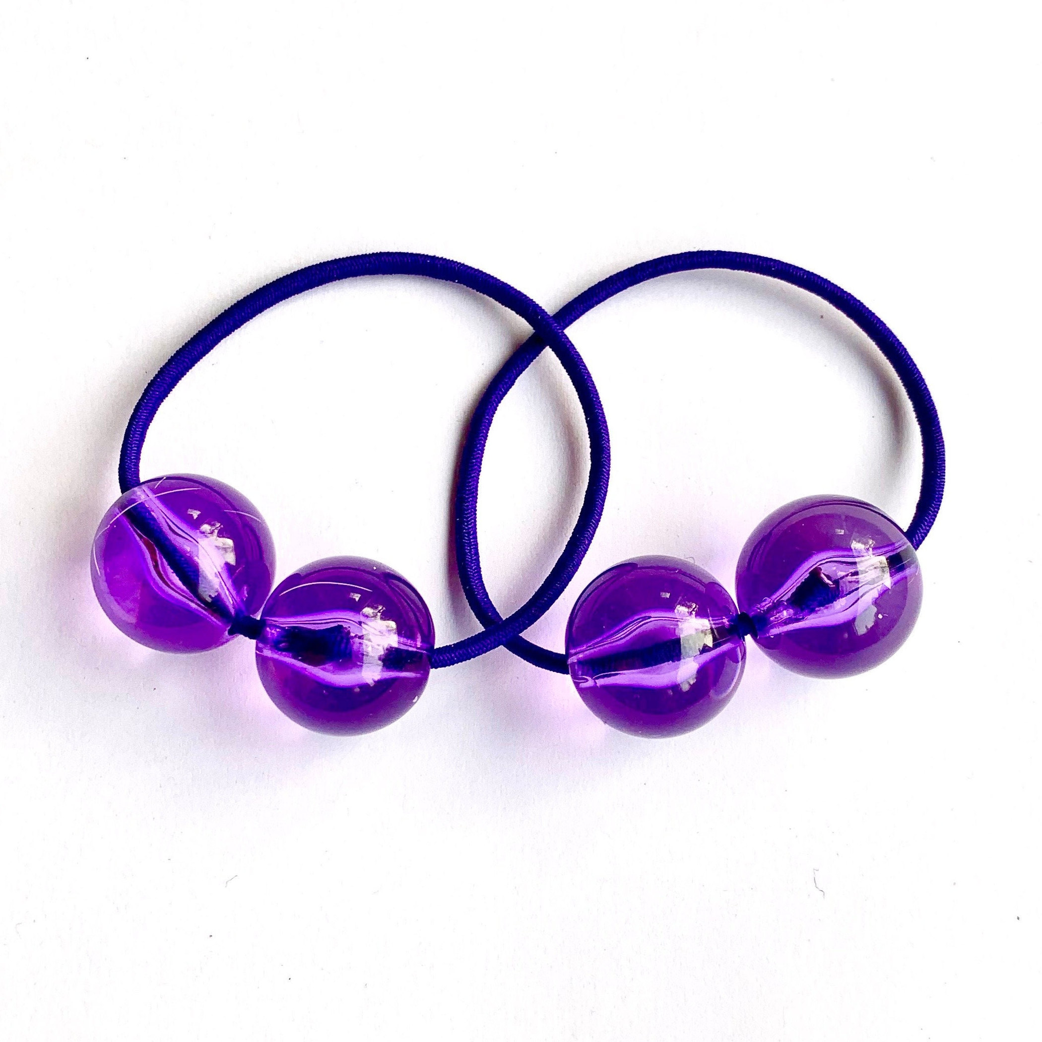 Hair Bobble Ponytail Ties For Girls Beaded Hair Accessories Etsy