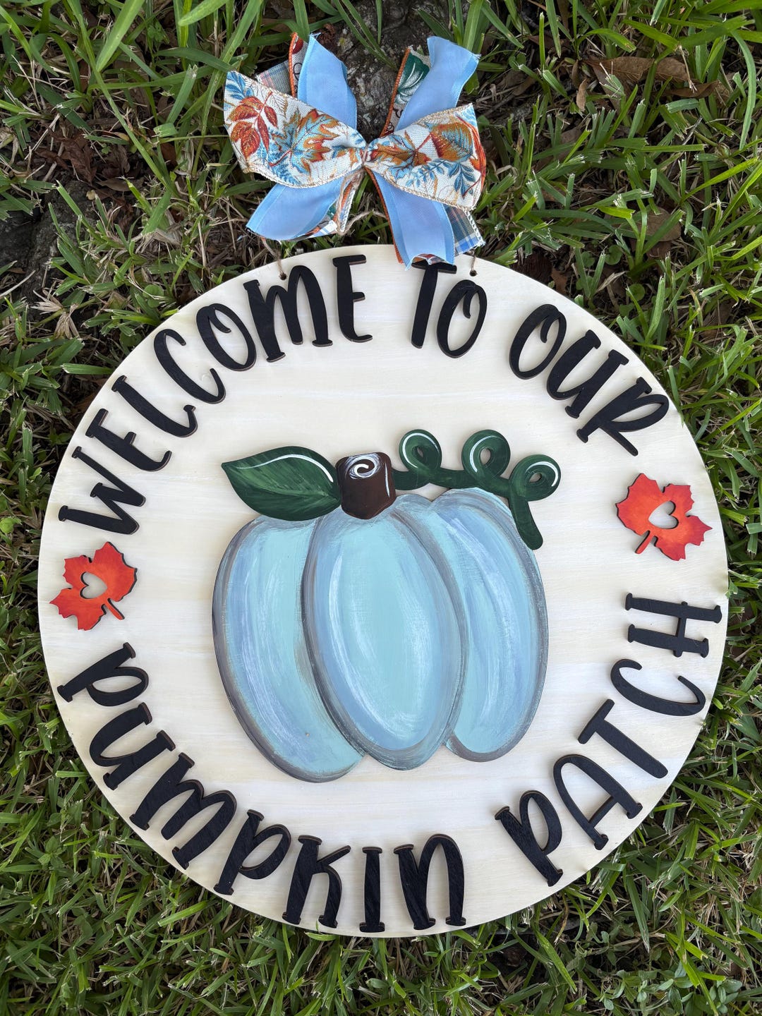 Welcome to Our Pumpkin Patch Door Hanger - Fall Decor - Etsy