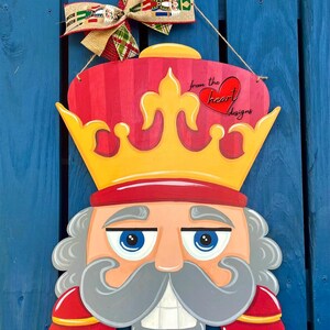 Nutcracker Door Hanger | Christmas Door Sign | Christmas Decor | Classic Christmas | Holiday Decor | Wooden Door Sign with Bow