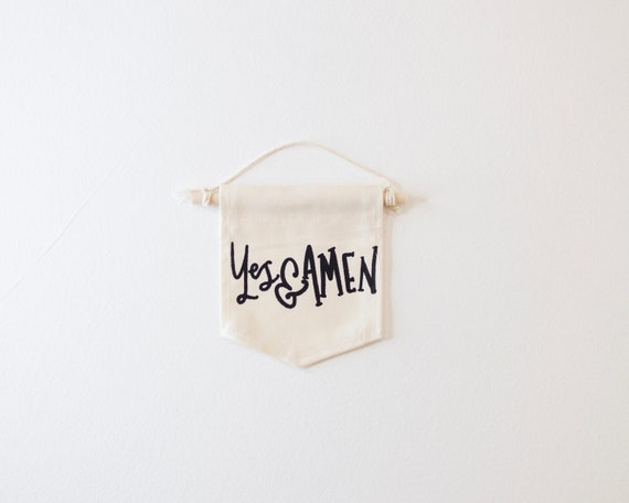 Yes Amen Banner Etsy