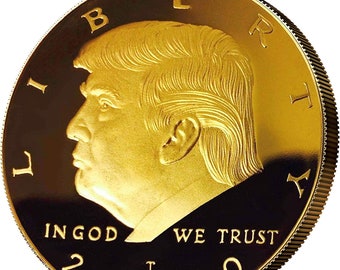 Donald J Trump 2020 Keep America Great Commander In Chief Gold Challenge Coin