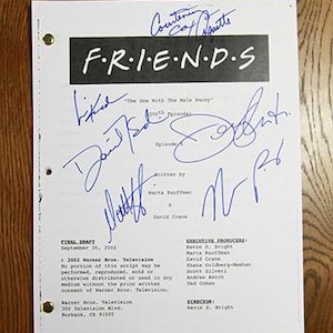 FRIENDS Full Cast Reprinted Signed TV Script | Matthew Perry Courtney Cox Jennifer Aniston David Schwimmer Lisa Kudrow | autographed