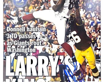 Larry Donnell Signed 8x10 Photo w/ Beckett COA BAS New York Giants Autographed