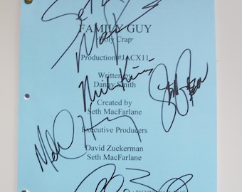 Family Guy full Cast autographed Script Seth Macfarlane Mila Kunis Stewie