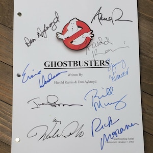 Ghostbusters (1984) Full-Cast signed script | Bill Murray Dan Aykroyd Sigourney