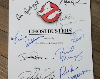 Ghostbusters (1984) Full-Cast signed script | Bill Murray Dan Aykroyd Sigourney