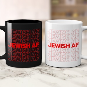Jewish AF Mug, Thank you Bag Mug