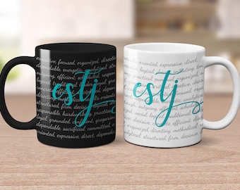 ESTJ Mug, MBTI personality type, Myers-Briggs, Gift for ESTJ