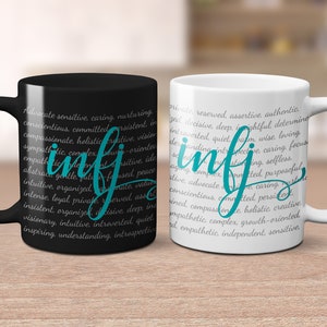 INFJ Mug, MBTI personality type, Myers-Briggs, Gift for INFJ