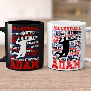 Personalized Volleyball Mug, Gift for a Volleyball Player, Inspirational Coffee Mug, Custom Mug