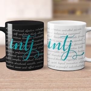 INTJ Mug, MBTI personality type, Myers-Briggs, Gift for INTJ