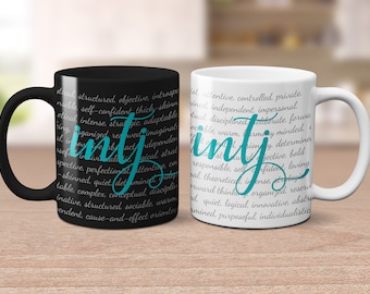 INTJ Mug, MBTI personality type, Myers-Briggs, Gift for INTJ