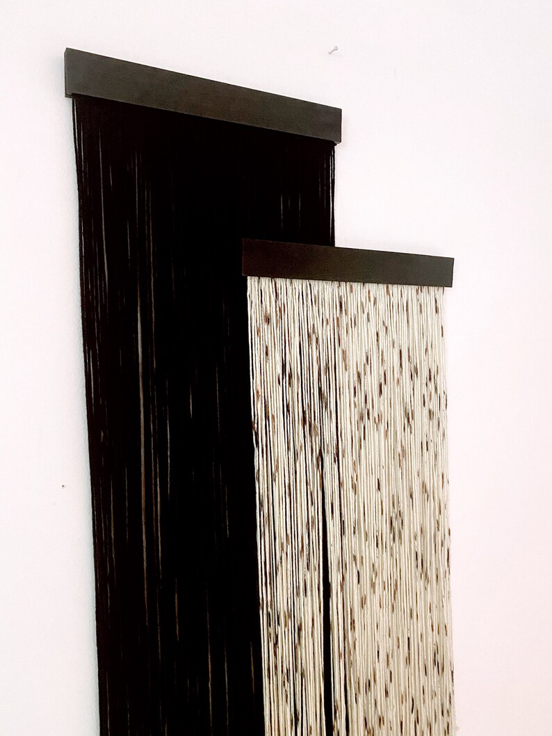 Black and White Boho Wall Hanging Modern Farmhouse Decor Etsy