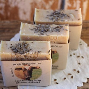 Milk and Honey Natural Bar Soap-Oatmeal Lavender Soap--Handmade in Ohio -USA image 2