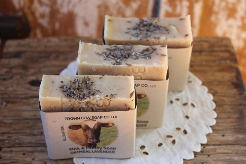 Milk and Honey Natural Bar Soap-Oatmeal Lavender Soap--Handmade in Ohio -USA image 2