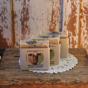 Milk and Honey Natural Bar Soap-Oatmeal Lavender Soap--Handmade in Ohio -USA image 4