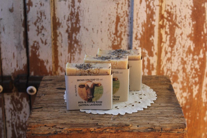 Milk and Honey Natural Bar Soap-Oatmeal Lavender Soap--Handmade in Ohio -USA image 4