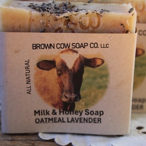 Milk and Honey Natural Bar Soap-Oatmeal Lavender Soap--Handmade in Ohio -USA image 1