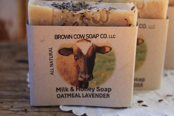 Milk and Honey Natural Bar Soap-Oatmeal Lavender Soap--Handmade in Ohio -USA
