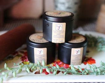 Natural Tallow and Beeswax Candles- Black Tin