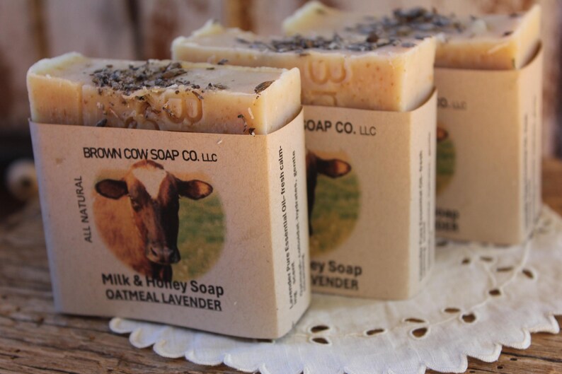 Milk and Honey Natural Bar Soap-Oatmeal Lavender Soap--Handmade in Ohio -USA image 3