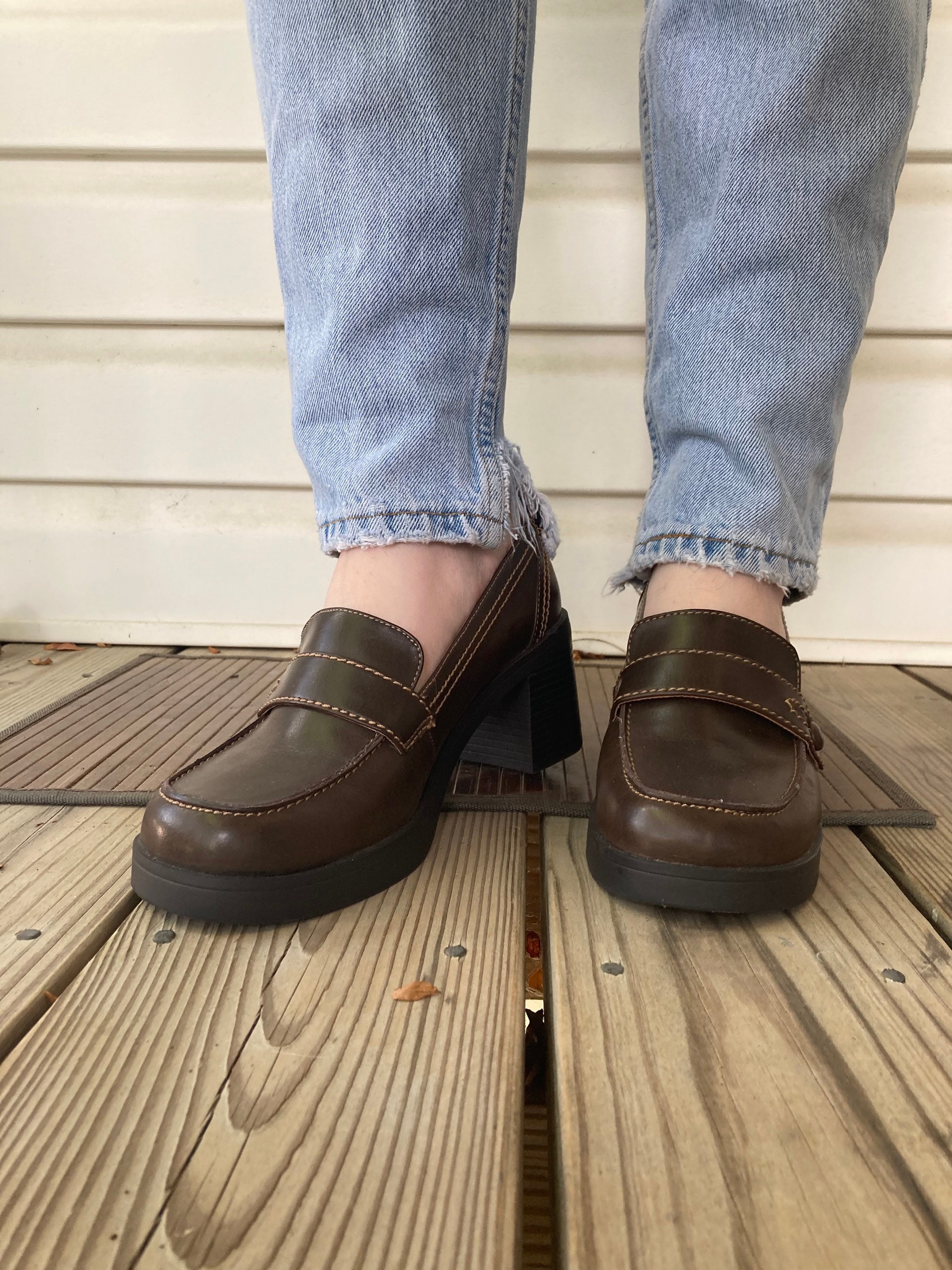 Chunky Y2K Brown Mudd Pump Heels | Etsy