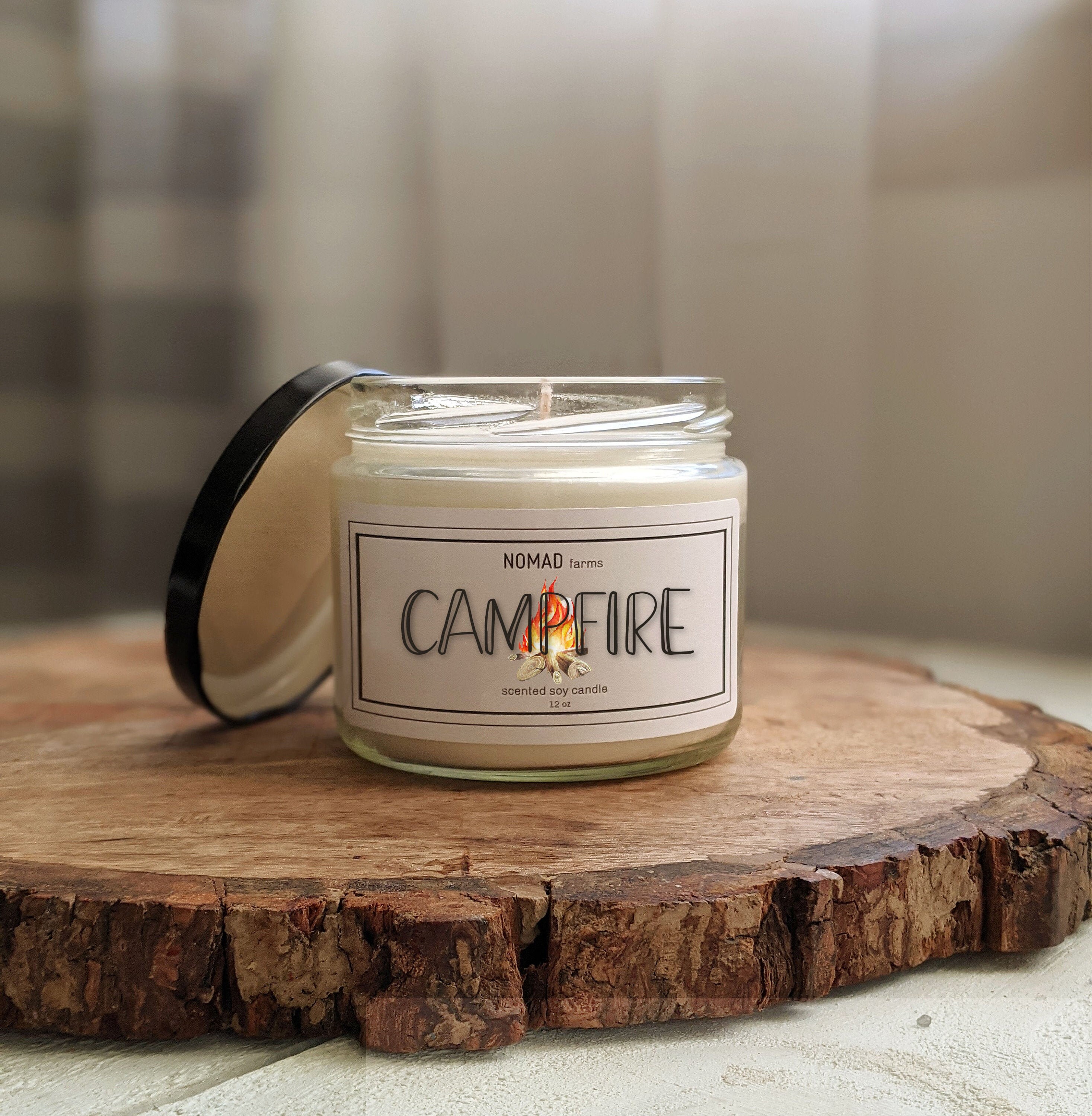 Campfire Candle Fall Candles Mason Jar Candles Eco Friendly Etsy