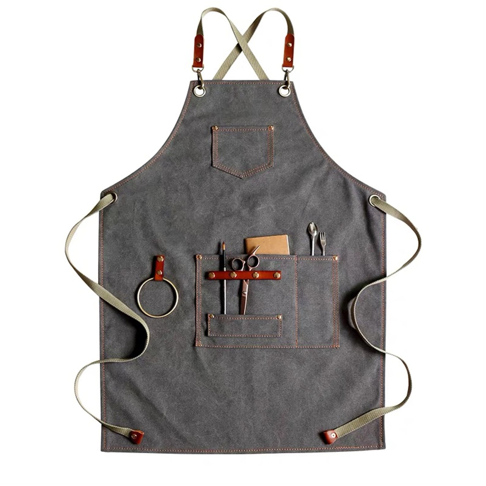 Work Canvas Apron for Barber Barista Bistro Bartender/Aprons Etsy
