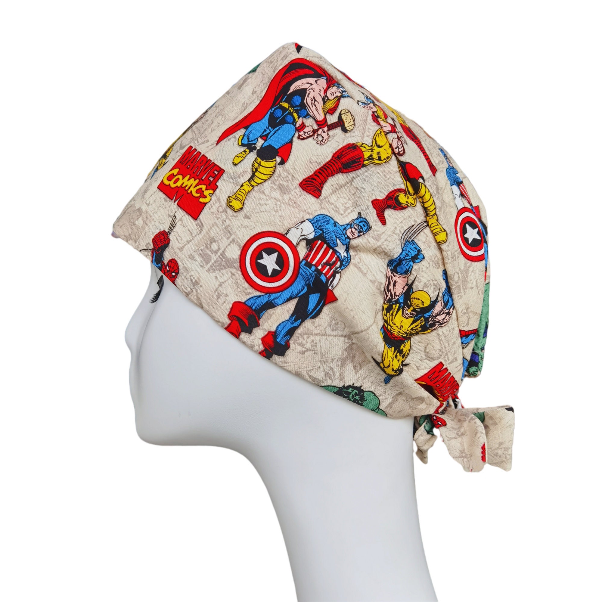 Marvel Scrub Cap Marvel Comics Scrub Hut Superhelden Etsy
