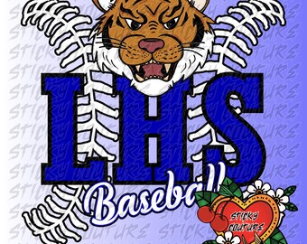 Benutzerdefinierte Softball oder Baseball Maskottchen Farben Hand gezeichnet Doodle PNG