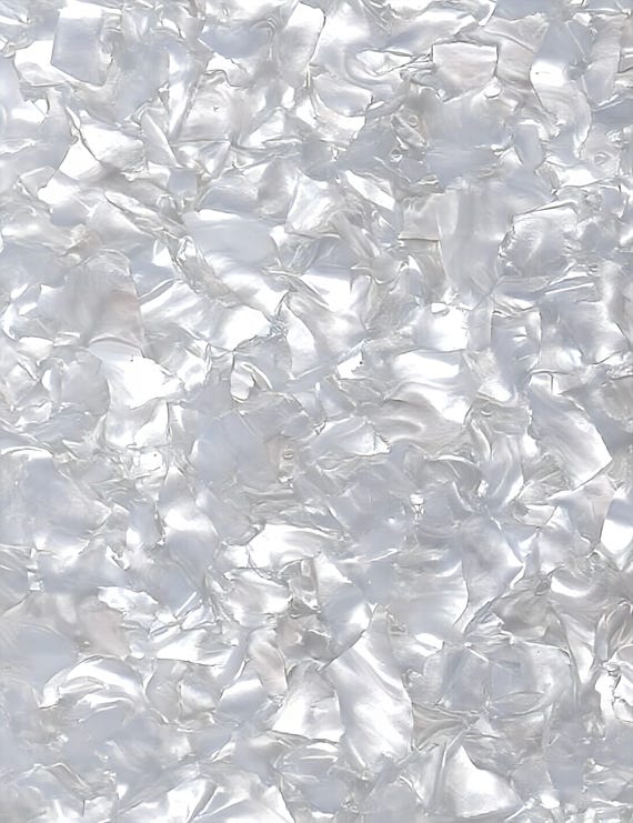 White Pearlescent Mineral Crystal Cast Acrylic Sheet (PMMA) 3mm/.118" | Laser Cut Jewelry Making Supply, Earrings & Pendants Blanks